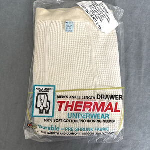 Vintage Kmart Thermal Underwear XL USA Made Waffle Long Johns Pants NOS Sealed